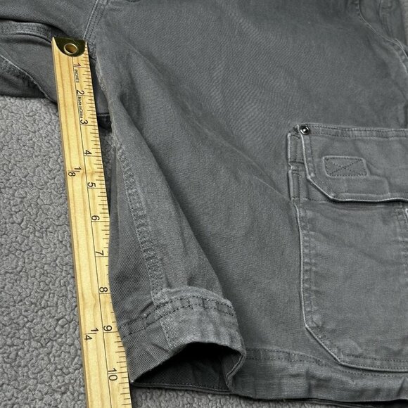 Duluth Trading Shorts Mens 42 Gray Flex Fire Hose Cargo Relaxed Fit Stretch 10" - Picture 10 of 11